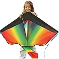 Famos Rainbow Kite for Kids and Adults - Easy to Fly Large Kite. Kite for Kids Ages 4-8, Kite for Kids Ages 8-12, Kite for Ki