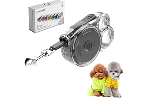 Gluckelk 10ft Retractable Dog Leash for Small Dogs, Puppies, and Cats, 360° Tangle-Free, One-Handed Brake, Applicable to Pets of Small Size