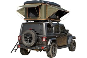 WTRAVEL Naturnest Roof Top Tent Hard Shell Rooftop Tent Hardshell Car Tent Camping Roof Tent for Pickup Wagon Van SUV All Seasons with Telescopic Ladder