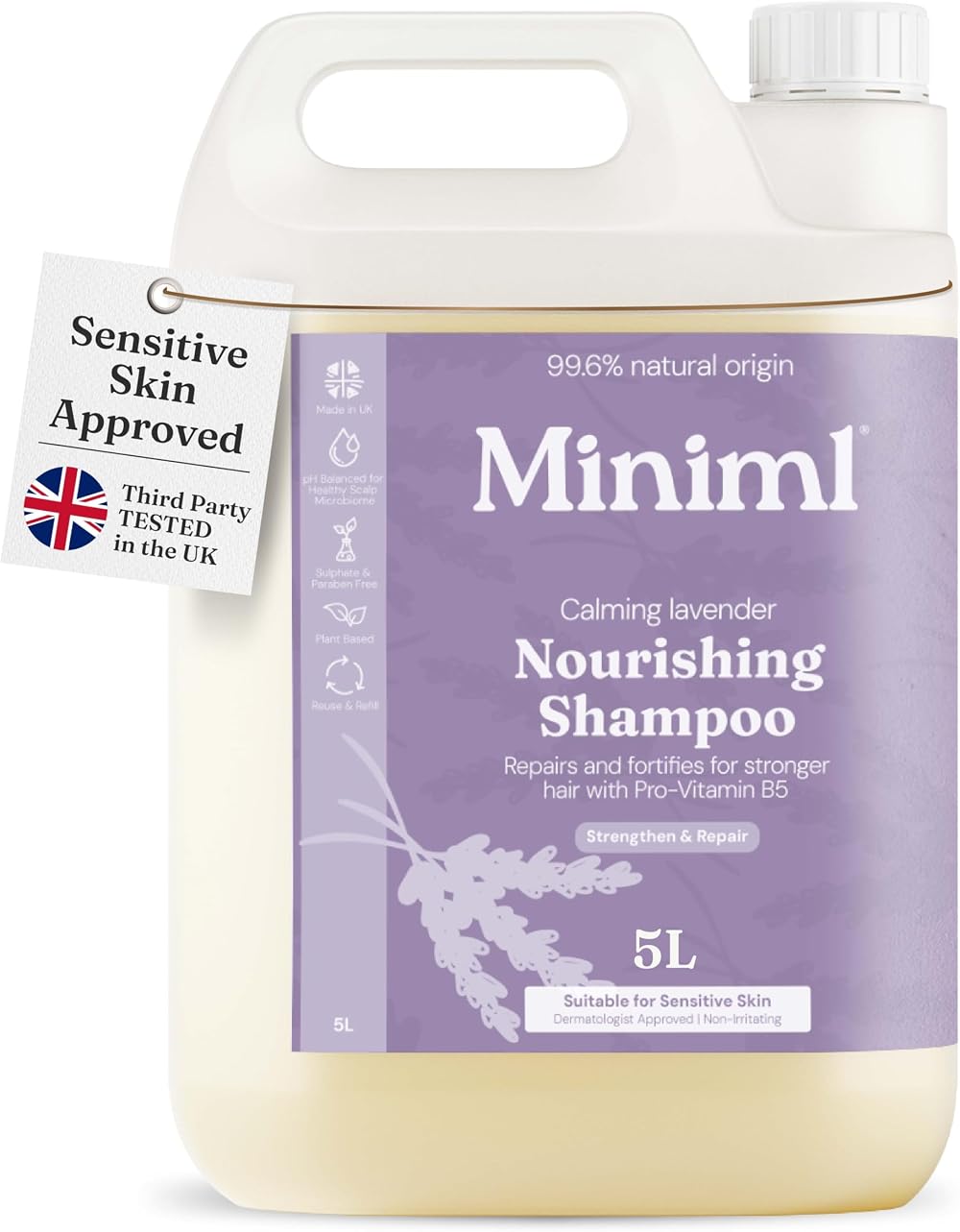 Miniml Natural Eco Hair Shampoo 5L Refill Lavender Chamomile – Sulphate Free