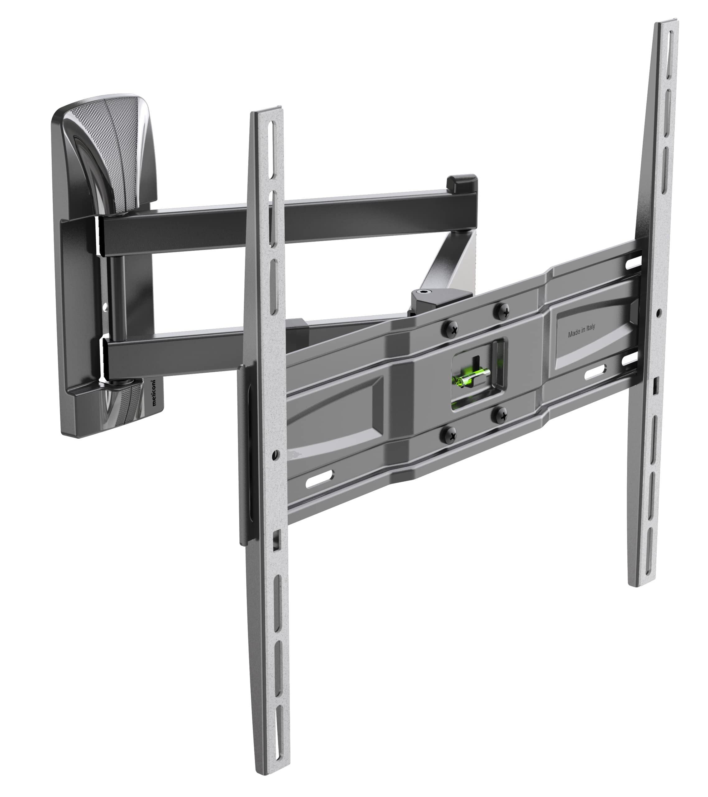 Meliconi SPACE SYSTEM FULLMOTION 400 wall bracket with double arm for 40'' - 82'' flat screen TVs, adjustable horizontally and vertically, VESA 200-300-400, black, also suitable for OLED TVs — image 1