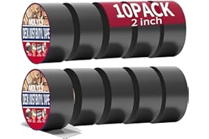 MOLYLY Butyl Joist Tape 2 inch, 2" x 50' Deck Joist Tape for Decking, 10 Rolls Waterproof and Anti-Corrosion Flashing Deck Tape Joist for Extend Deck Beam Roof Life Decking Tape