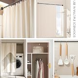 FRENESSA Shower Curtain Rod 304 Stainless Steel Extendable Tension Rod 73-138cm view 2