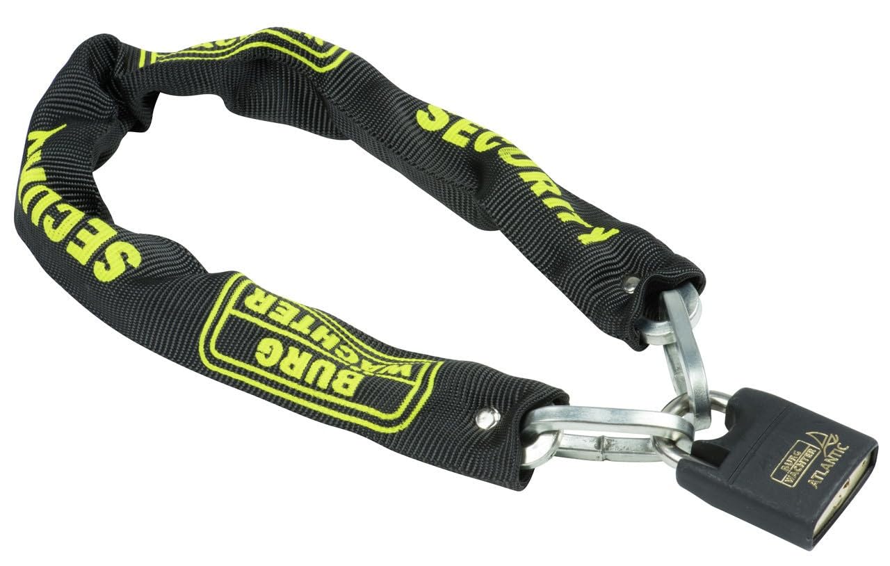 Burg-Wächter SKM 6/60, 60 cm Square Chain, Black, Painted, Compatible with 11 mm Padlocks, Cut Resistant, Durable Steel Construction