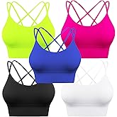 Sykooria 3 Pack Strappy Sports Bra for Women Sexy Crisscross for Yoga Running Athletic Gym Workout Fitness Tank Tops