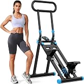 HXD-ERGO Stair Stepper, Upgrade 6-Level Resistance Stair Master with Adjustable Handlebar, Folding Stair Climber Workout Machine