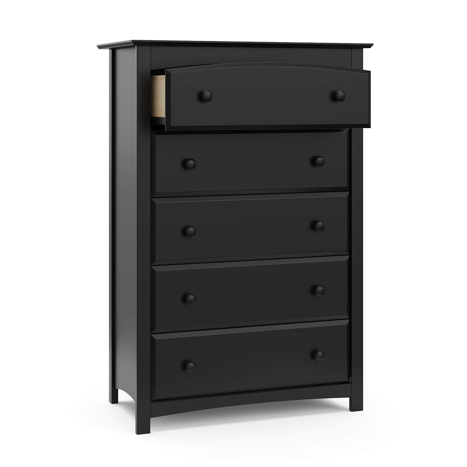 Storkcraft Kenton 5 Drawer Universal Dresser | Wood and Composite Construction, Ideal for Nursery, Toddlers or Kids Room | Black : Baby