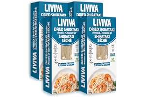 LIVIVA Dried Shirataki Noodle – Keto, Gluten Free, Vegan, Halal, Kosher, Non-GMO, Plant-Based - Taste & Cook like regular – R