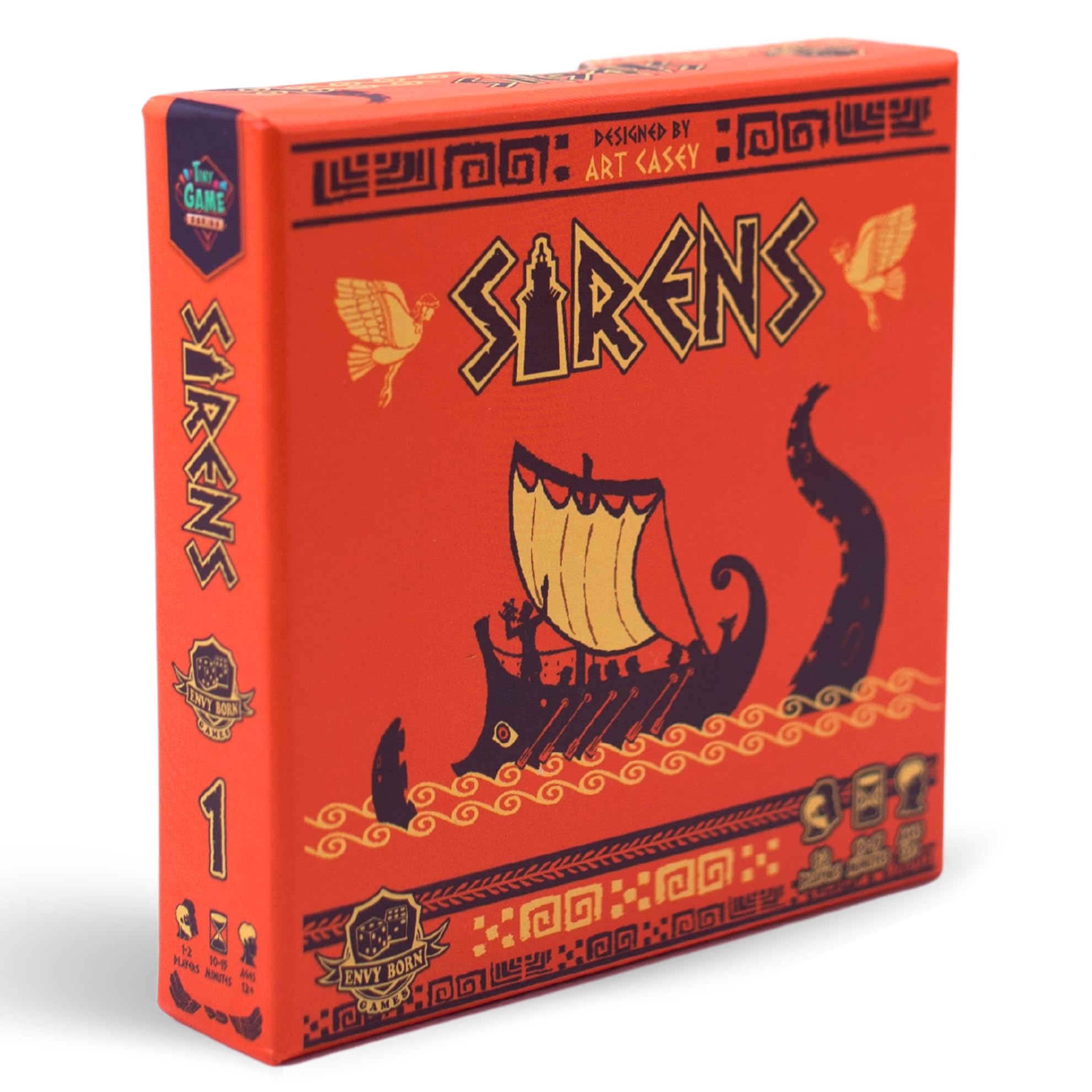 Photo 1 of Envy Born Games Sirens | Greek Mythology Travel Board | Strategic Musical Card Drafting for 1–2 Players, Ages 12+ | Easy to Learn for Family Night | Tiny Series