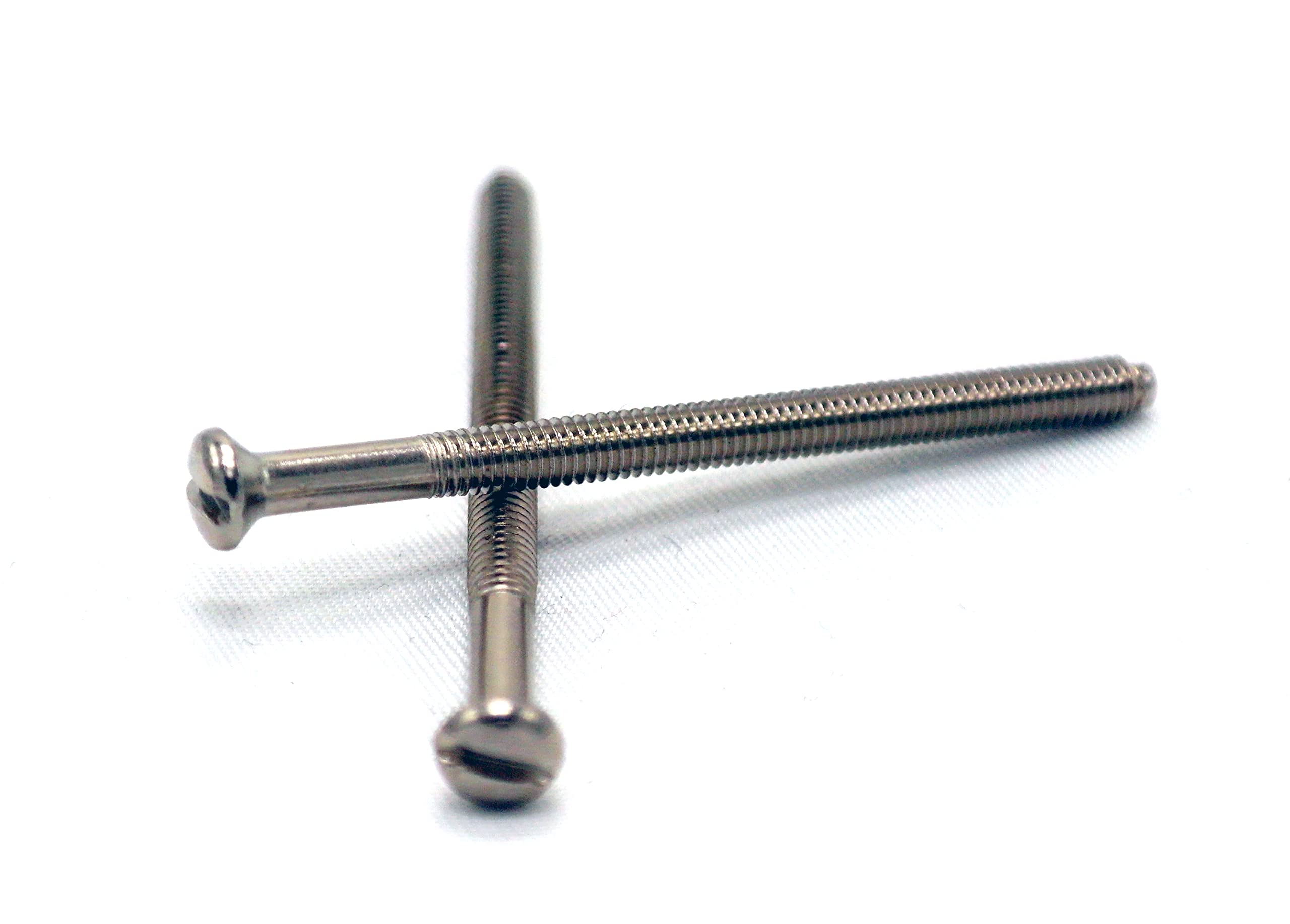 Chrome Electrical Screws for sockets or switches 50mm Pack of 8 (8, 50mm)