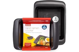 Rapid Ramen Cooker - Microwave Ramen in 3 Minutes - BPA Free and Dishwasher Safe | Perfect for Dorm, Small Kitchen, or Office