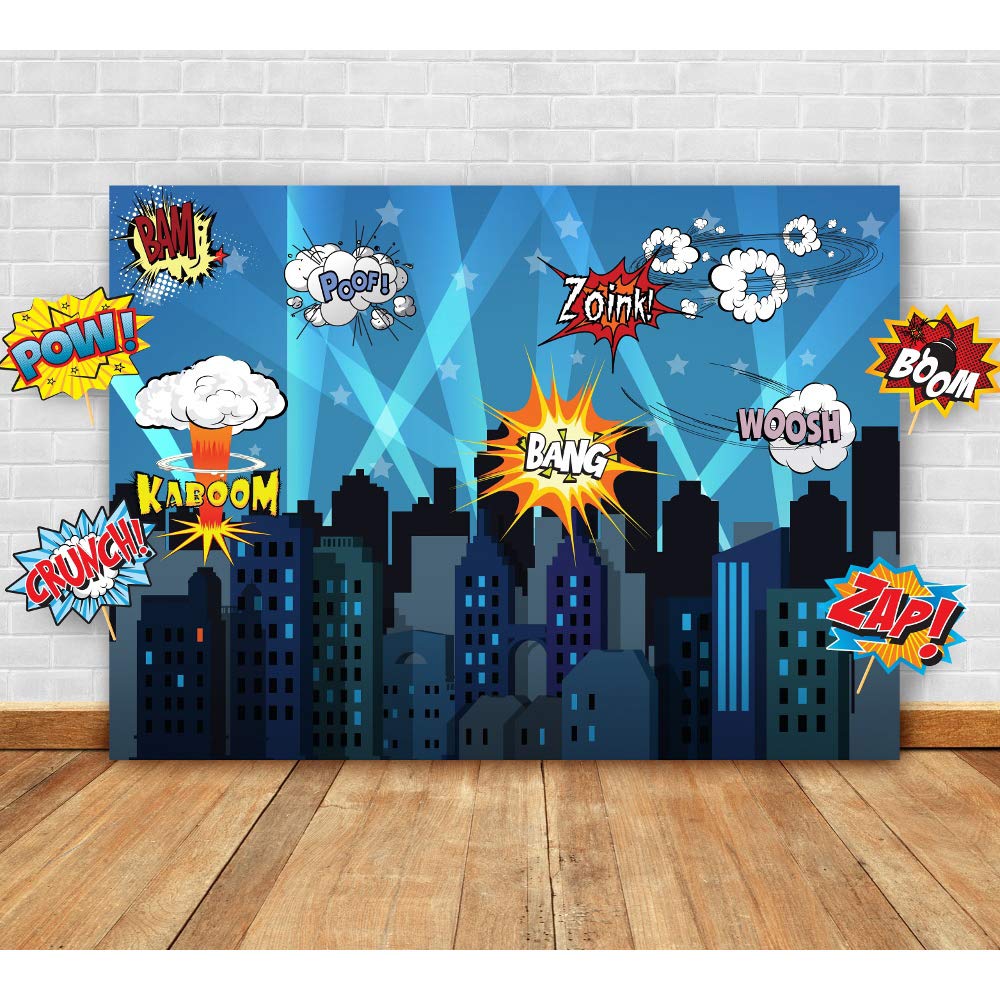 Décoration Fond Photo Anniversaire Super-Héros Avengers - Cercle Rond Pour Fête D'Anniversaire - Polyester