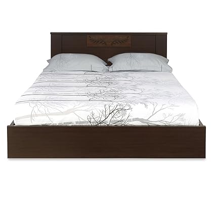 @home by Nilkamal Hero Queen Size Bed Without Storage (Wenge)