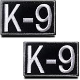 Zcketo 2 Pack K9 Tactical Dog Patch American Patriot Dog Embroidered Applique Hook &amp; Loop Service Dogs Patch for Medium and Large Dogs Vest Harness (K9)