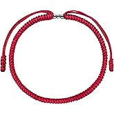 LAMIBEE Red Lucky Bracelet, Red Bracelet For Protection, Red Hand Braided Rope Thread, Surfer Bracelet, Wrist Wrap Bracelet, String Rope Bracelet for Him Her, Women Men