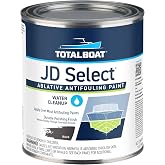 TotalBoat JD Select Water-Based Boat Antifouling Bottom Paint - Black Quart | Single-Season Ablative Marine Paint; Use on Fiberglass, Wood, and Steel Hulls; Brush, Roll, or Spray; 25.5% Copper Biocide