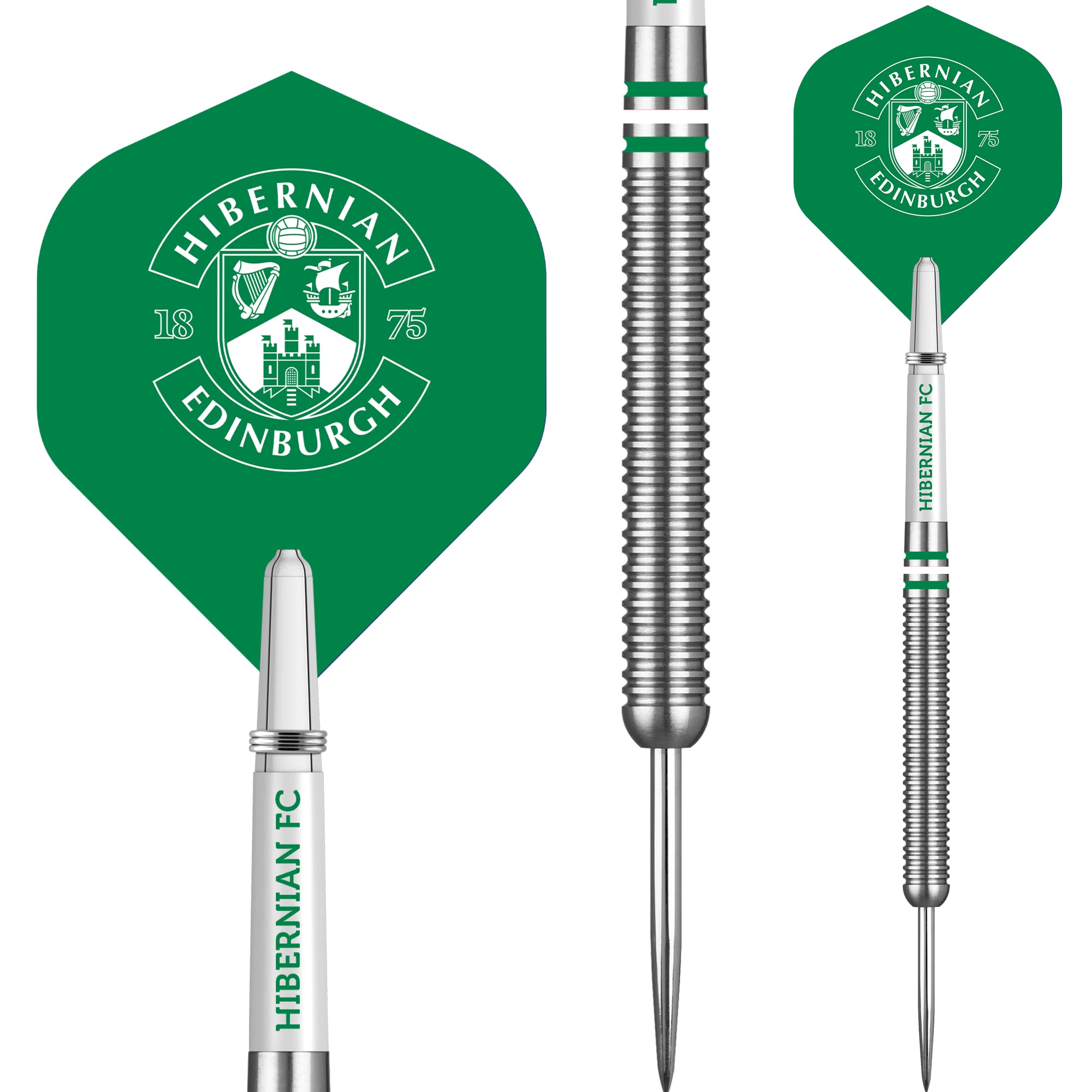 Darts Corner Official Licensed Hibernian Football Club Hibs FC Steel Tip 90% Tungsten Darts 24g (D1436)