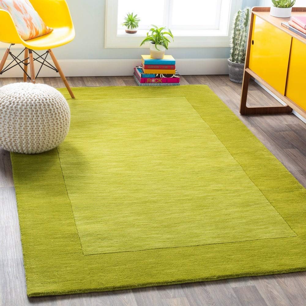 Buy Mohammad Carpet Green USA Design Handmade Woolen Bordered Carpet