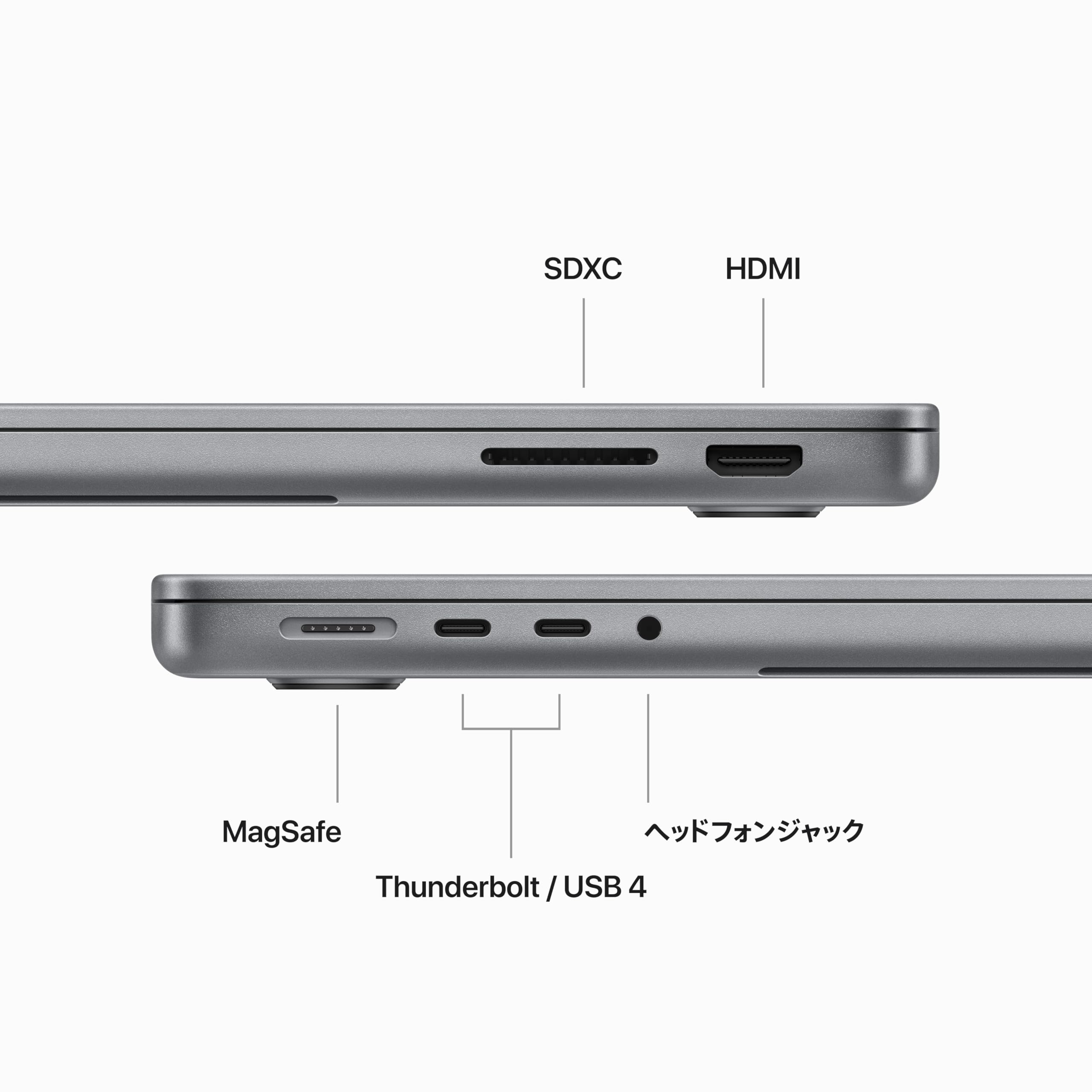 Apple MacBook Pro Nov 2023 Thunderbolt (USB) 4 Ports x 2 (14 inch, 8 GB RAM, 512 GB SSD, M3, 8 Core CPU/10 Core GPU), Space Gray
