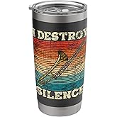 I Destroy Silence - Retro Vintage Trombone Trombonist Stainless Steel Insulated Tumbler