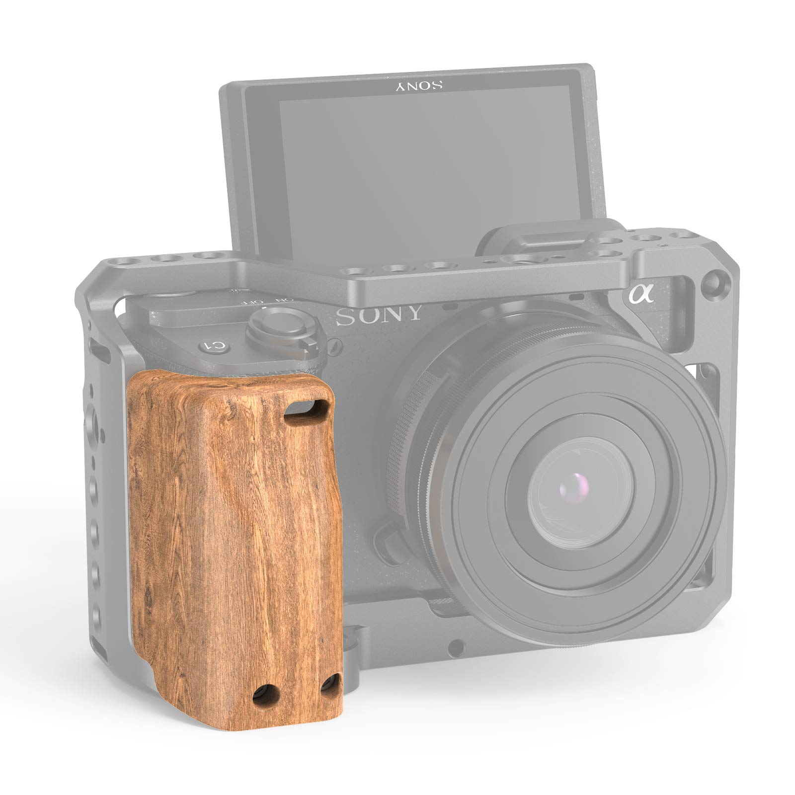 SMALLRIG Wooden Handle Handgrip for Sony A6400 Cage – APS2318 in