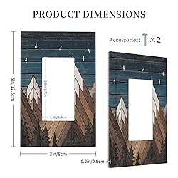 Rustic Geometric Mountain Wilderness Wood 1 Gang