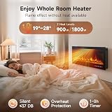 INMOZATA 50 inch Electric Fireplace Wall Mounted Inset Recessed Heater view 6