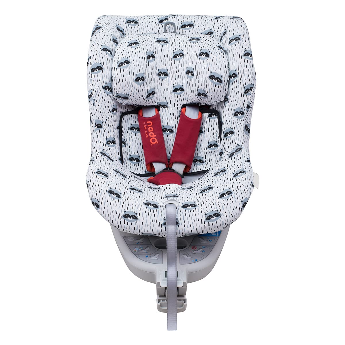 JYOKO KIDS Baby car seat cover liner made cotton compatible with Be Cool Nado O3 (Raccoon)