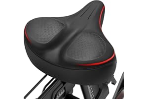 YODOTE Oversized Noseless Bike Seat for Peloton Bike and Bike+, Comfort Extra Wide Bicycle Seat Cushion for Men Women, Saddle Accessories Replacement for Exercise Bikes, EBikes, Cruiser Bike