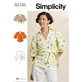 Simplicity S3135 Women's Close-Fitting Wrap Top Sewing Pattern, Sizes 18-26