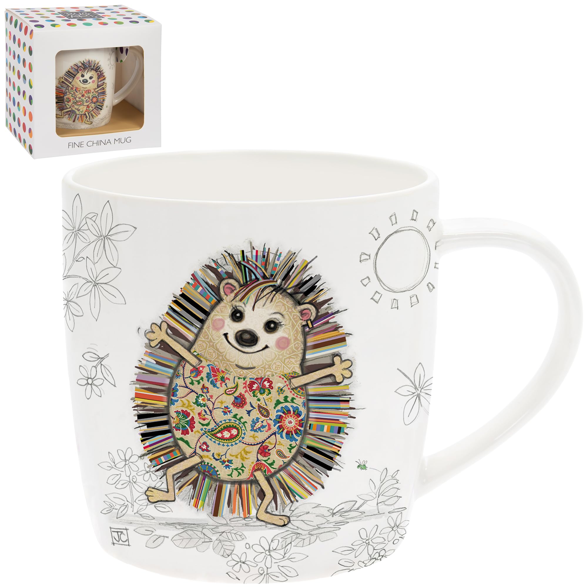 Lesser & Pavey Hattie Hedgehog Mug | Ceramic Coffee Mugs for Home or Work | Premium Design Mugs for All Occasions | Designed By Bug Art Lovely Mugs for Tea, Coffee & Hot Drinks — image 1
