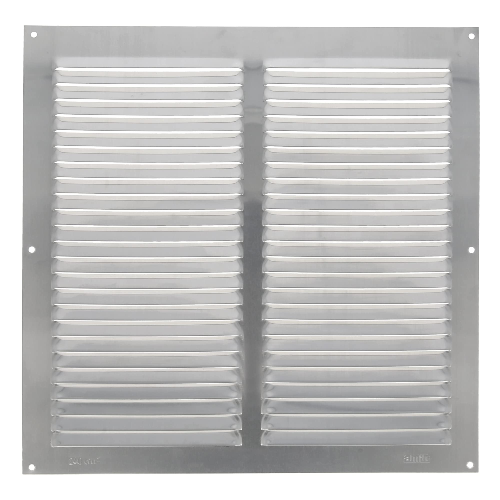 Amig - Square Aluminium Grille - Ventilation Grills for Air Outlet - Ideal for Kitchen and Bathroom Ceiling - Dimensions: 300 x 300 mm - Colour: Silver
