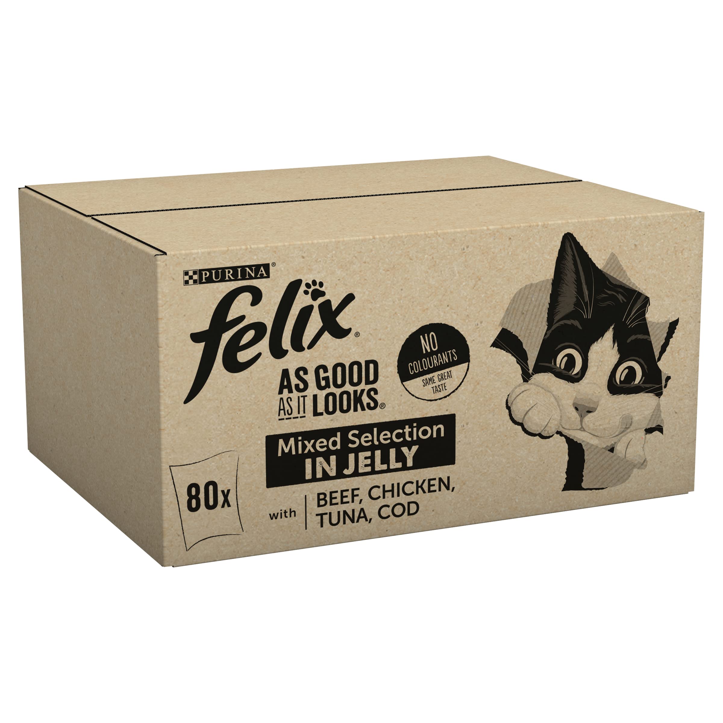 Felix As Good As It Looks Cat Pouches Mixed In Jelly 100g (80 Pouches