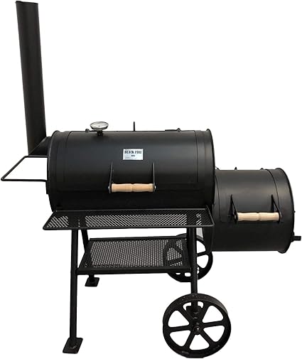 Pro Smoke Bbq Blackfire Indiana Heavy Duty Offset Smoker Fully Assembled Blackfire Offset Amazon Co Uk Garden Outdoors