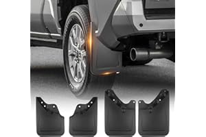 Sunsdrew 2025 Upgraded Mud Flaps for 2024-2026 Toyota Tacoma Mud Guards Accessories All Weather Mud Flaps Splash Guards Tacoma Mudflaps No-Drill Front and Rear-Black,4 Pc