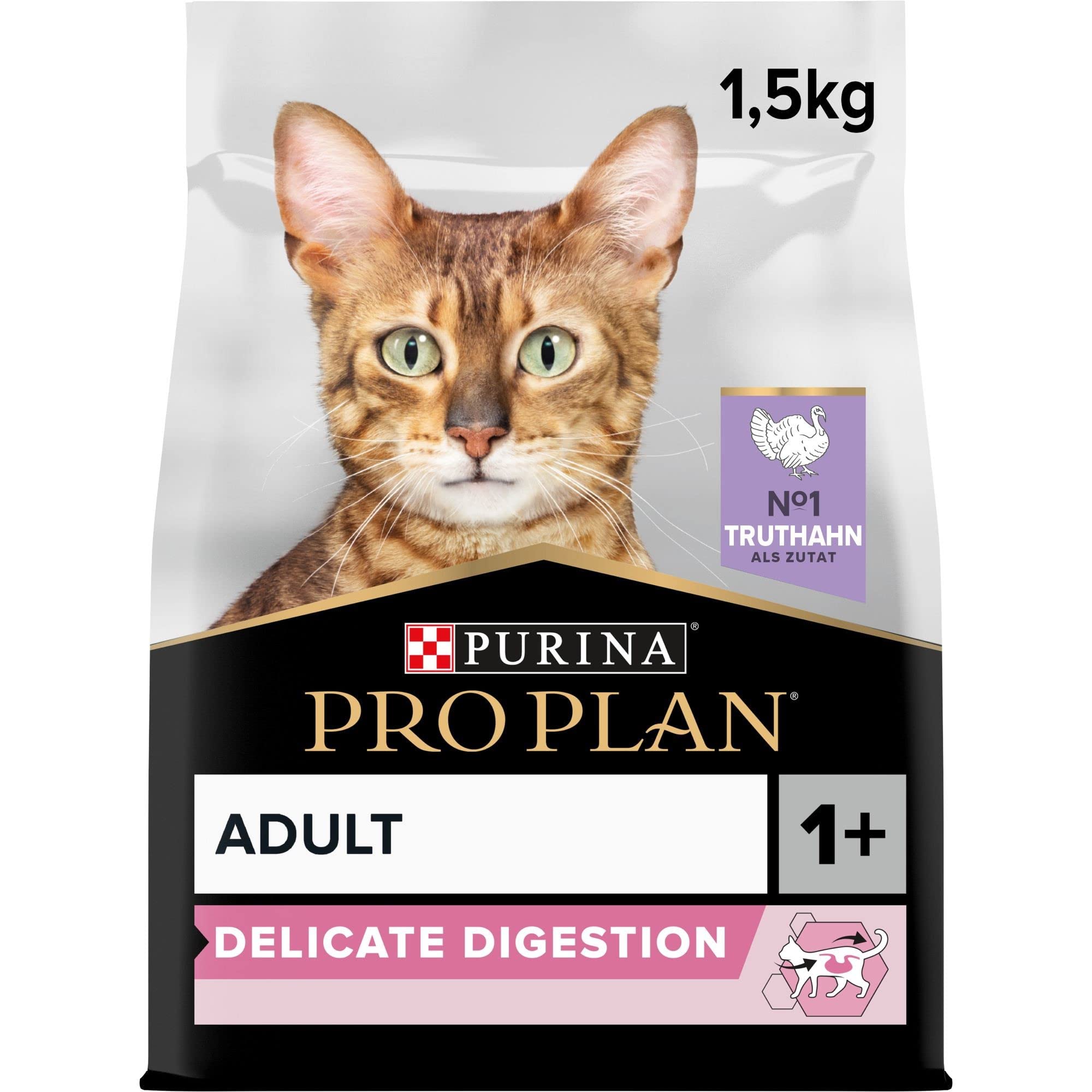 PURINA PRO PLAN DELICATE dry cat food, OptiDigest, Pack of 1(1 x 1,5kg)