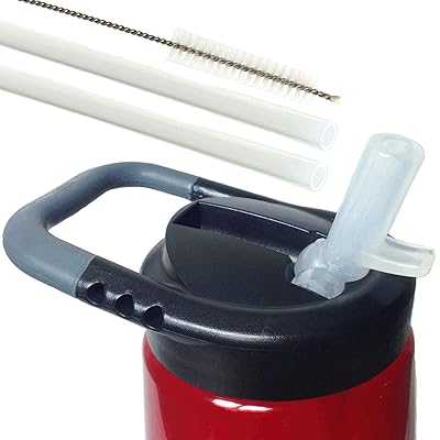 Eveau ParaValve Effortless Straw Lid for Hydro &amp; Nalgene Bottles, Leak Proof, Insulated, BPA Free, Wide Mouth Flask Size