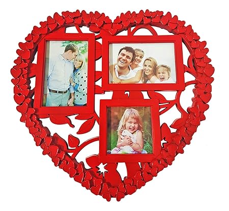 BAAL Plastic Wall Decor Photo Frame (Red)