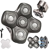 VRMETA New Upgrade Head Shaver Replacement Heads for Skull Shaver Pitbull Platinum Pro Butterfly Kiss, and Palm Hypo-Allergenic Electric Razor