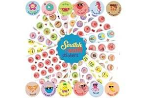 Joyful Artistry Smelly Stickers Scratch and Sniff, 24 Sheets, 12 Different scents, Motivational Reward Stickers for Kids and for Teachers (360)