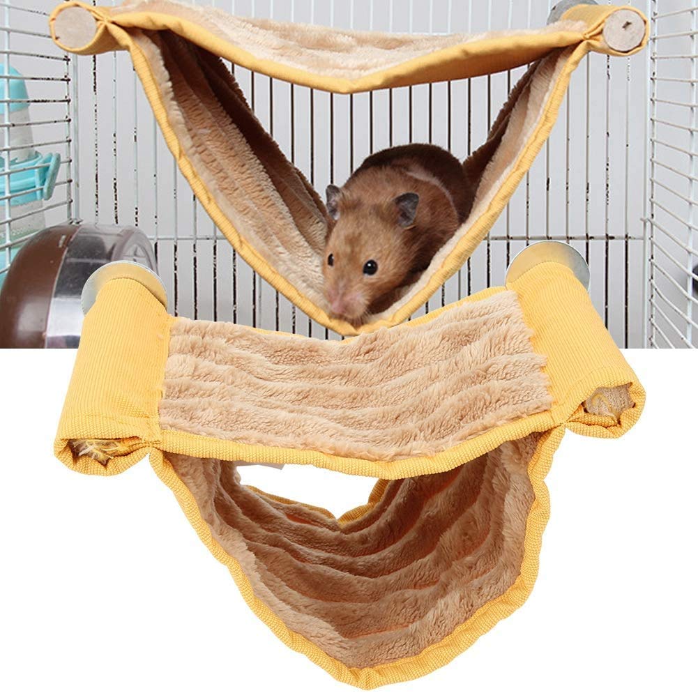Atyhao Hamster Hammocks, Pet Guinea Pig Warm Nest Hammock Bed Small Animal Hamster Mouse Hedgehog House Cage Cave Toy Hammock Nest for Small Pets Squirrel