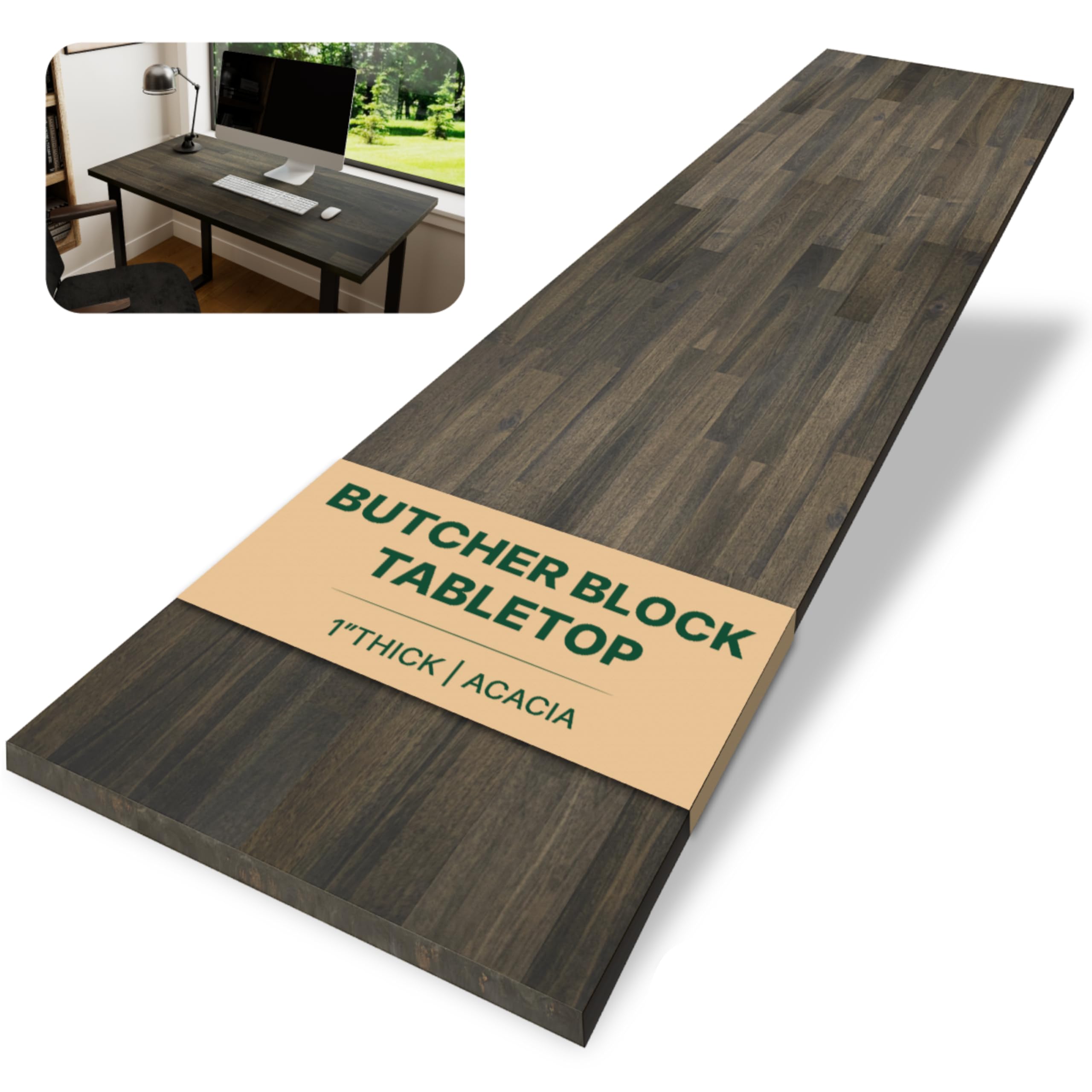 Howizz 72 x 30 in. Solid Wood Table Top, Mocha