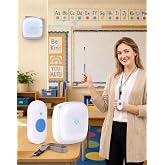 Classroom Doorbell for Teachers with Lanyard,Doorbell for Classroom | Wireless Door Bell with Button Holder,Doorbell for Classroom Management,38 Chime,Adjustable Volume,1000Ft Operating Range