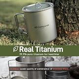 Odoland 750ml Titanium Mugs 1900W Stove Camping Set with Lid Spork view 5