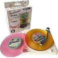 Funny Retro Vinyl Record Coasters with Player,Novelty 6 Pieces Vinyl Disk Coasters for Drinks,Bars,Party,Birthday Gifts for M