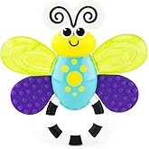Sassy Flutterby Teether - Water-Filled Teether Soothes Gums - Variety of Textures Massage Gums - For Ages 3 Months and Up