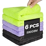 RAYBAO Microfiber Cleaning Cloth for car, Microfiber Towel for Cars Ultra Absorbent - Car Drying, Polishing, Buffing Cloth &