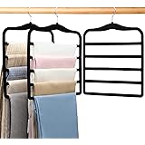Closet Organizers and Storage,Organization and Storage Pants-Hangers-Space-Saving,3 Pack Non Slip Velvet Hanger for Closet Or