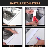 Zayejod 1M Grey Silicone Shower Tray Sealing Strip 2.5cm Beading Edge Seal view 9