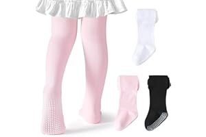 Coziwill Socks Baby Tights Non Slip Toddler Stockings Tights with Grippers Seamless Soft Cotton Knit Leggings Newborn